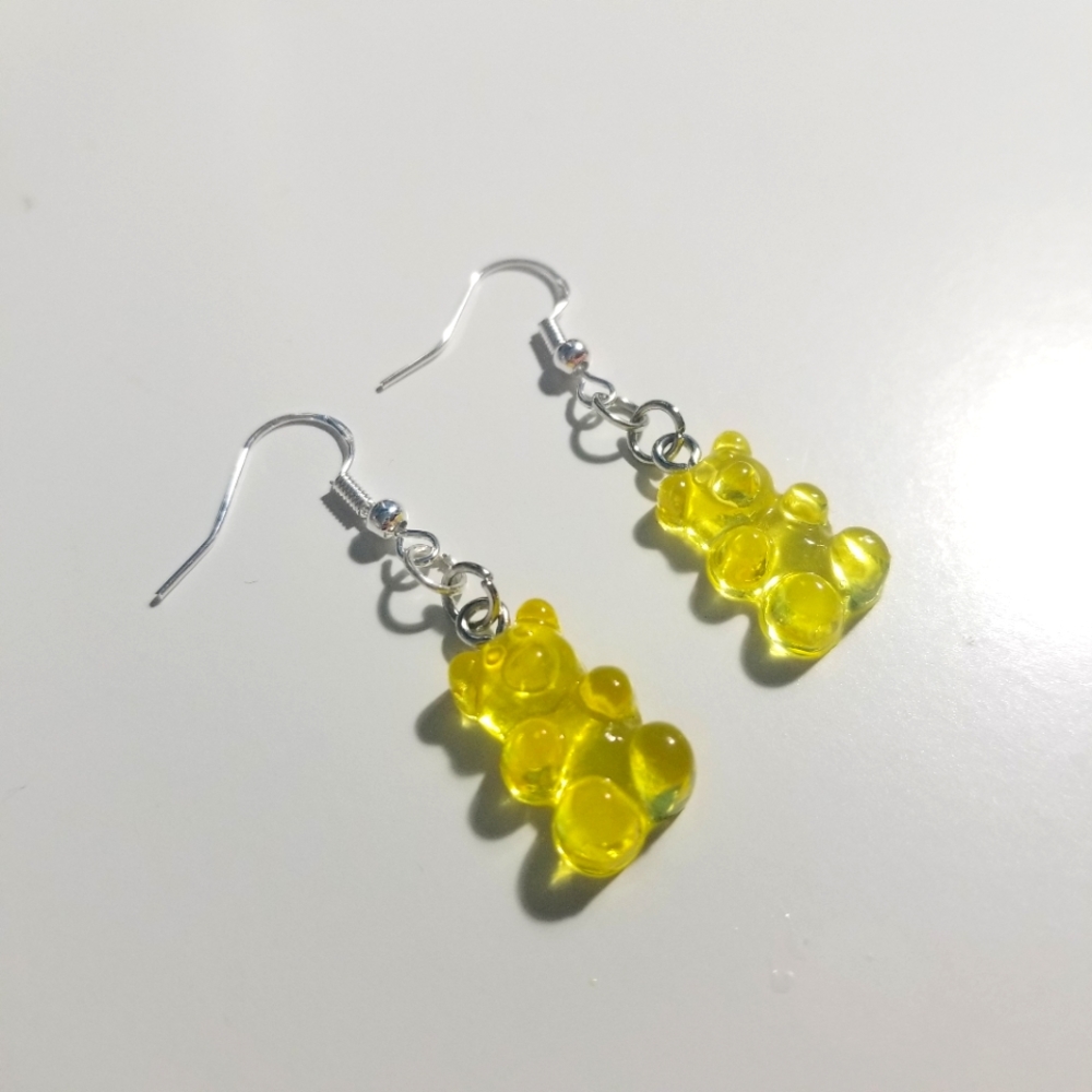 Yellow Gummy Bear Earrings